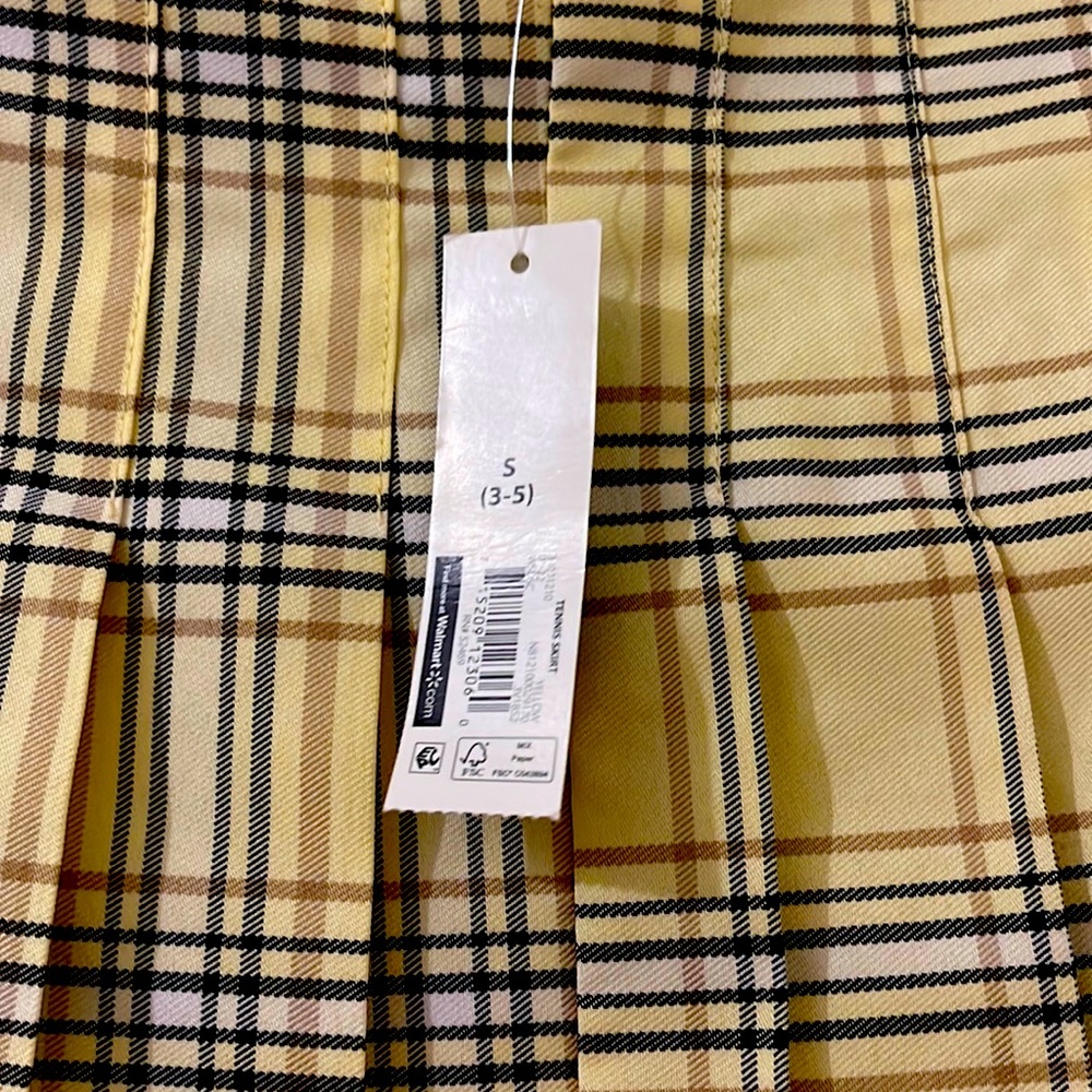 Zip up yellow stripped skirt